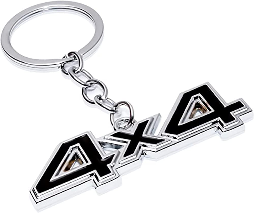 EmbRoom 4x4 Key Chain Metal Badge Emblem Sticker Replacement for Truck/SUV (Black)