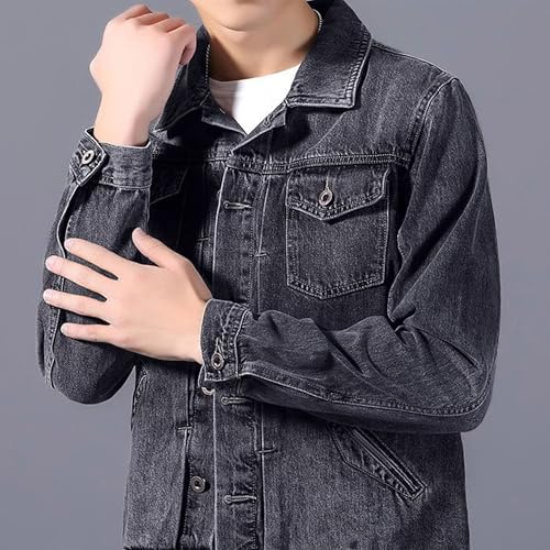 Chaqueta jean para hombre estilo casual y ajustado miniatura 2