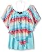 Amy Byer Girls' Print Chiffon Popover Blouse