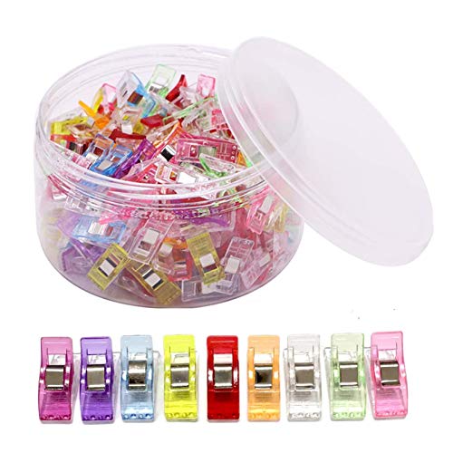 150 PCS Multipurpose Sewing Clips, Wonder Clips for Sewing, Quilting Clips for Fabric Sewing Binding Crafting, Assorted Bright Colors