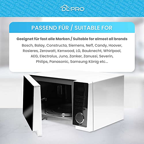DL-pro Universal Mikrowellenteller Drehteller Drehscheibe Teller Glasteller Glasplatte Glasdrehteller Rund Ersatz für Microwelle Mikrowelle (245mm mit 3 Füße)