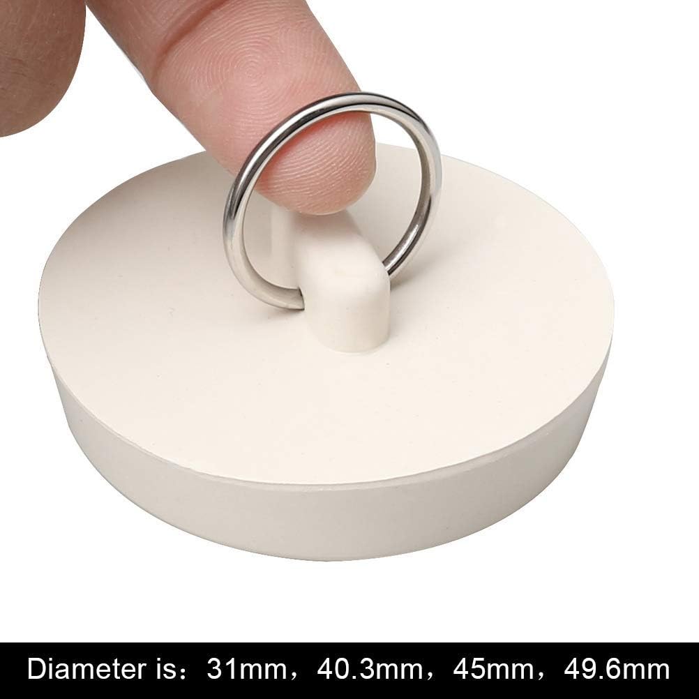 Close-up of a hand holding the ring of an Rmeet rubber drain plug