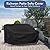 Richwon Outdoor Couch Cover Waterproof, 3-Seater Outdoor Sofa Cover, Patio Furniture Covers with Air Vent and Handles, 70W x 38D x 31H Inches, Black