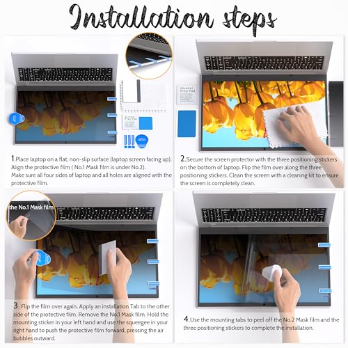 Filtro de privacidad 360 para laptop 14 16:9 protector antirreflejos 7