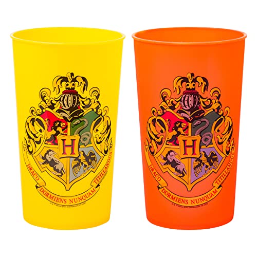 Silver Buffalo Harry Potter Hogwarts Crest 4-Pack Color Changing Cups, 20 Ounces #TOP5