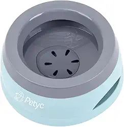 Bebedouro Para Cachorro Gato Pelo Longo Não Molha PETYC Pote de Água Antiderrapante Pelo Sequinho (Azul Turquesa)