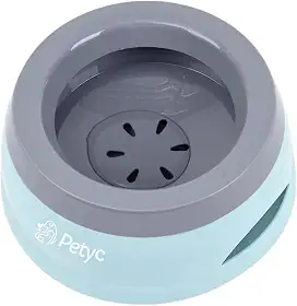 Bebedouro Para Cachorro Gato Pelo Longo Não Molha PETYC Pote de Água Antiderrapante Pelo Sequinho (Azul Turquesa)
