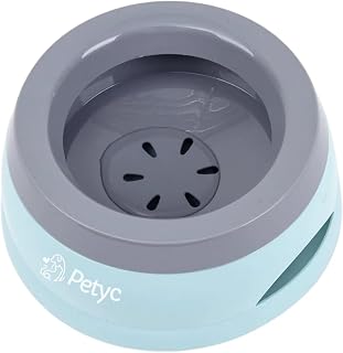 Bebedouro Para Cachorro Gato Pelo Longo Não Molha PETYC Pote de Água Antiderrapante Pelo Sequinho (Azul Turquesa)
