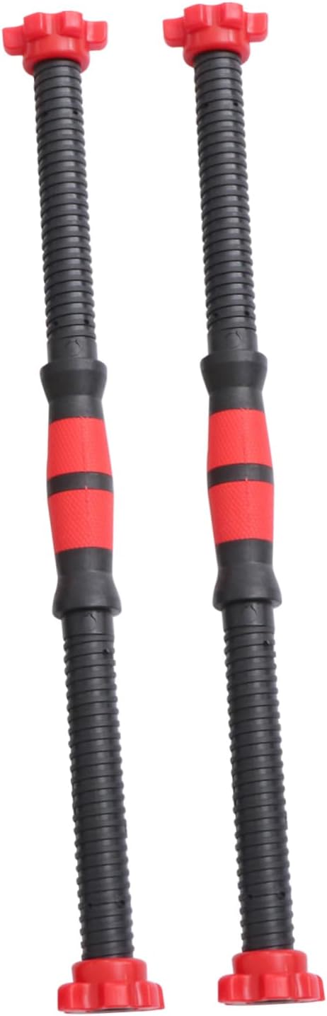2pcs Dumbbell Bars Set with Collars and Nuts for Strength Training Versatile Weight Lifting Handles for Arms Shoulders Back and Leg Workouts Random Color