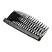 uxcell Silver Tone Stripe Rhinestone Plastic Black Hair Comb for Ladies