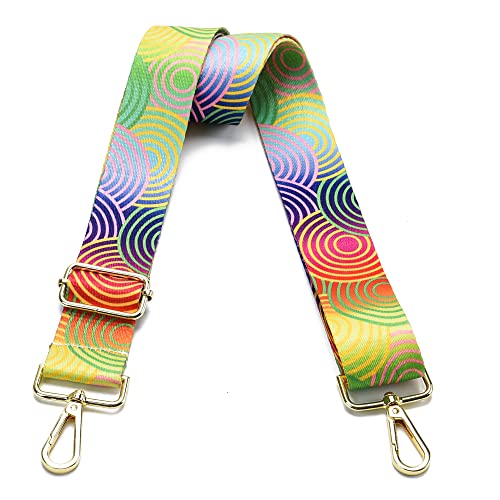 Image of Purse Strap Gold Hardware Replacement Crossbody Bag Strap, Wide Adjustable Shoulder Strap