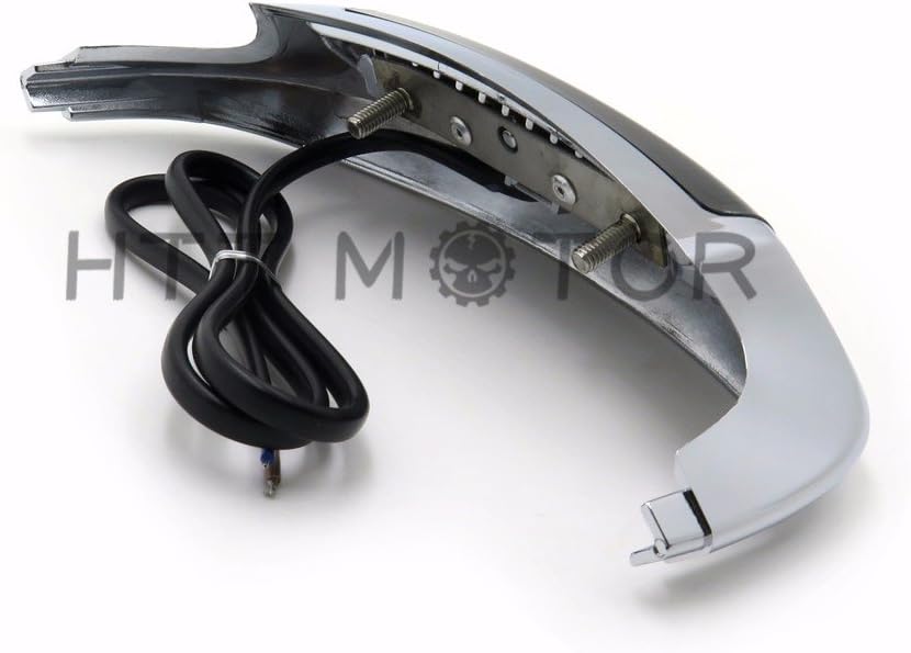 HTTMT MT438F-14- New Front LED Fender Tip Light Smoked Lens Compatible with Harley FLHX FLHR 14 15 16 17 : Automotive