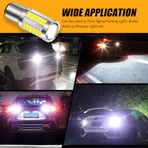 image for Auxbeam 1157 2357 Bulbs, 6500K White, Super Bright 2057 2357 7528 BAY1