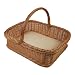 Produktbild Weidentablett mit Henkel ca. 53x38x13 cm Eckig Braun Tablettkorb Korbtablett Serviertablett Handarbeit Holz Küche Garten Weide