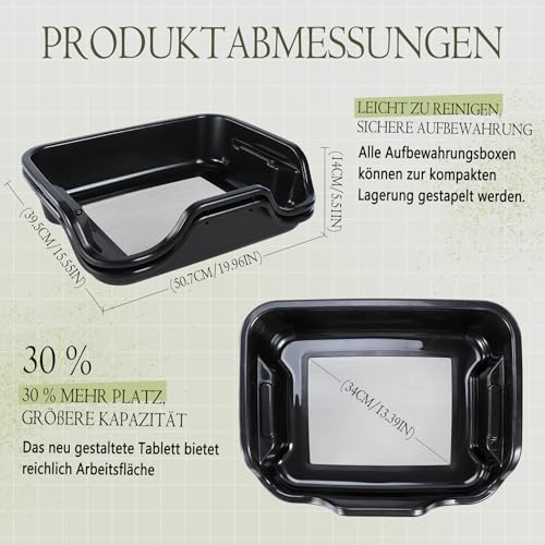 BOSYTRO Taca na ścinki, Premium zestaw na ścinki z sitkiem na pyłek 150 mikronów, Ergonomiczna tacka na ścinki, Zawiera 4 pary nożyc, 2 antystatyczne szczotki, lupa, 2-stopniowe sito do suszenia