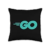 Go Programming Language Design With Go Logo Go Developers Throw Pillow