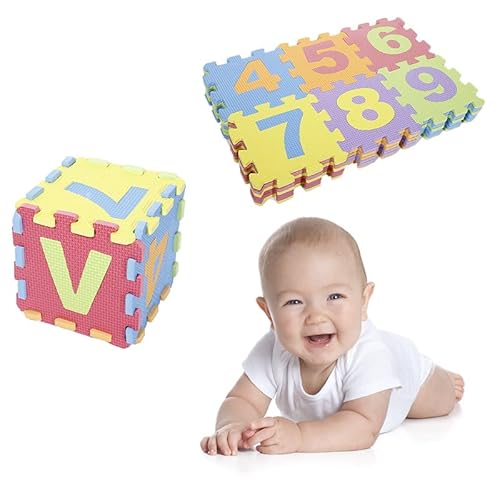 Puzzle Matte pour Enfants, 36 Pièces 15,5x15,5 cm, Antidérapante et Facile à Nettoyer, Idéale pour Intérieur et Extérieur Temporaire, Protection de Sol pour Bébé et Jeu