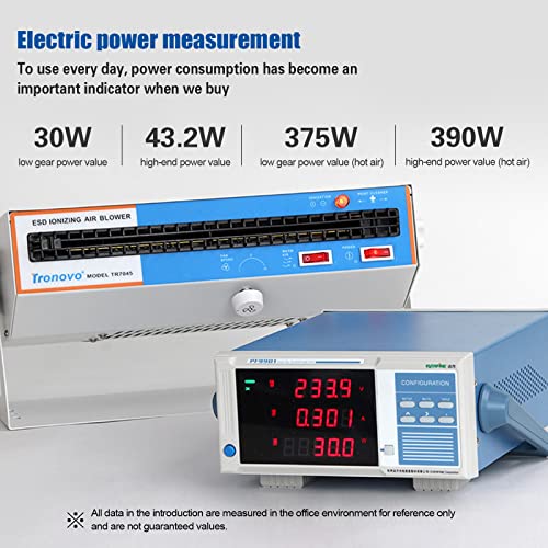 Yiyibyus Ionizing Air Blower, Anti-Static Ionizer Desktop Ion Fan 110V Discharge Static Eliminator Tool Adjustable Wind Power Electrostatic Static Discharge Ionizer Static Eliminator Fan Esd Ionizer Fan thumb #5
