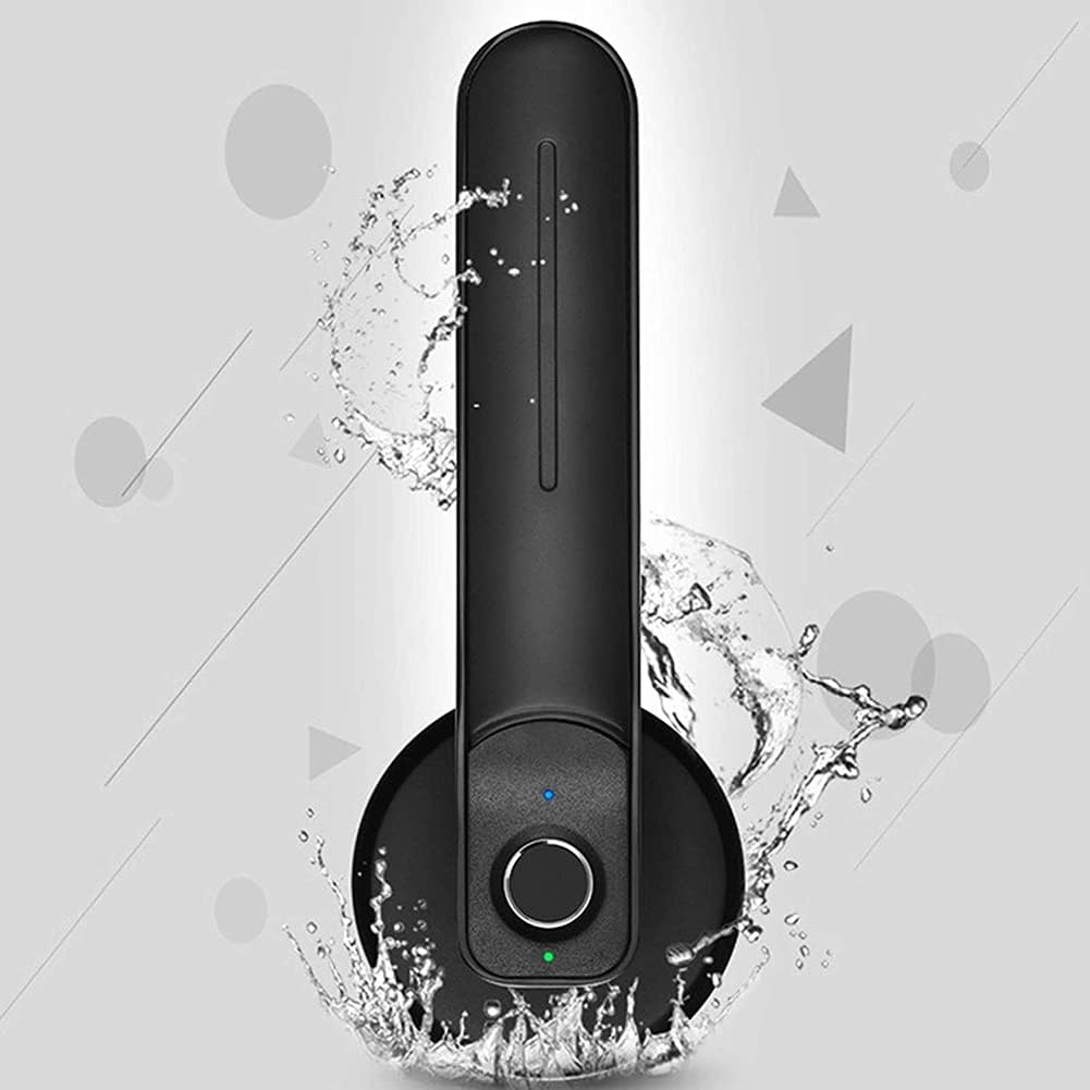 Fingerprint Door Lock Handle Rechargeable Anti Theft Smart Electric Keyless Security Entry with 2 Keys for Home(D)