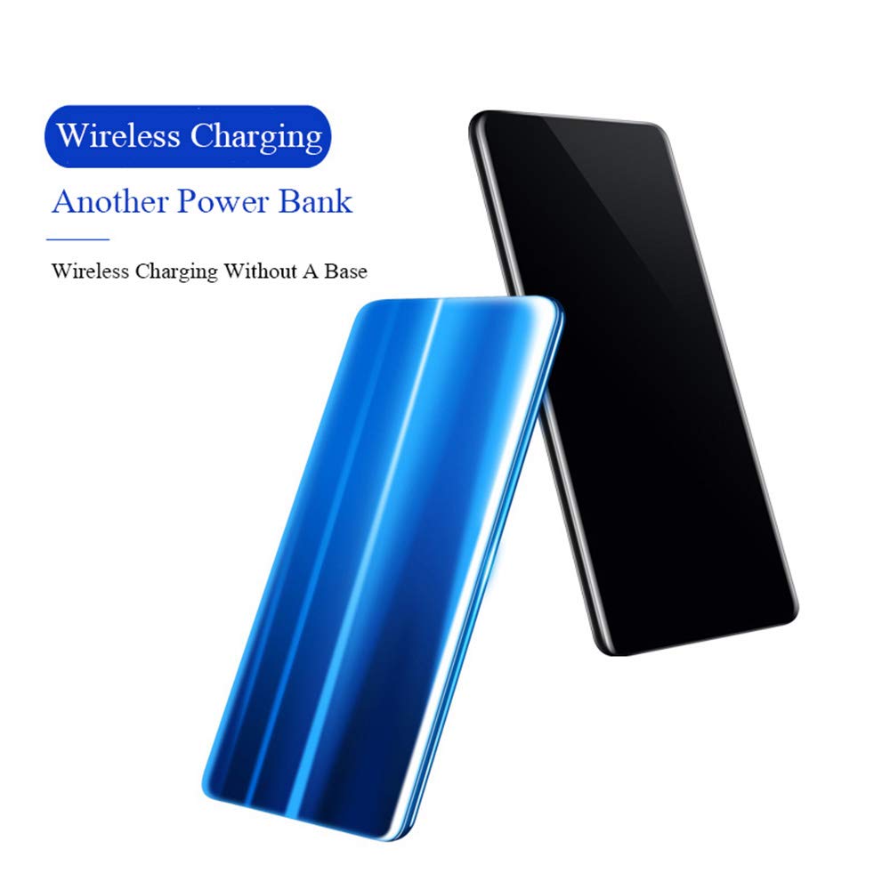 Bateria Externa Wireless 10000mAh Power Bank Cargador Inalámbrico Rápido con Doble USB y Entrada Doble Compatible para iPhone XR/XS/X/8/8 Plus y Todos Móviles con QI