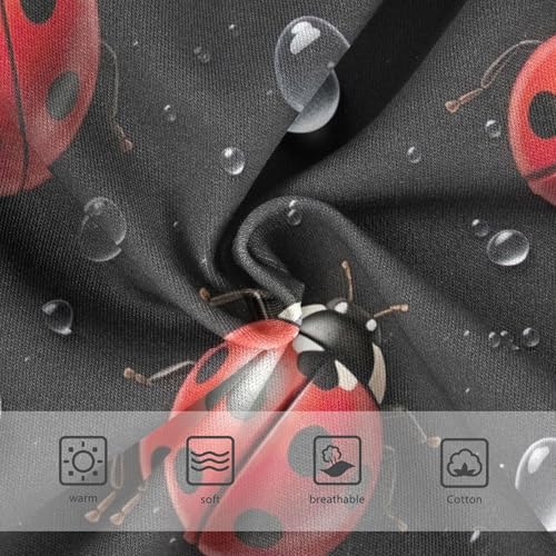 Red Ladybugs Black Spots Panties Little Girl Toddlers Underwear Floral Cotton Fun Underpants Briefs 2t3