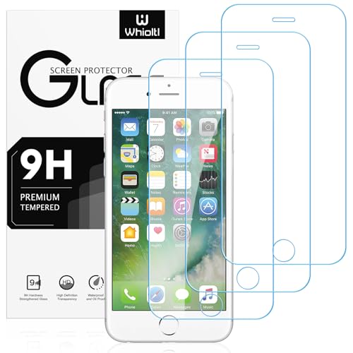 [Paquete de 3] Protector de pantalla para iPhone 8, iPhone 7, iPhone 6s y iPhone 6, [resistente a los arañazos] [antiroturas] [a prueba de golpes], 4.7 pulgadas