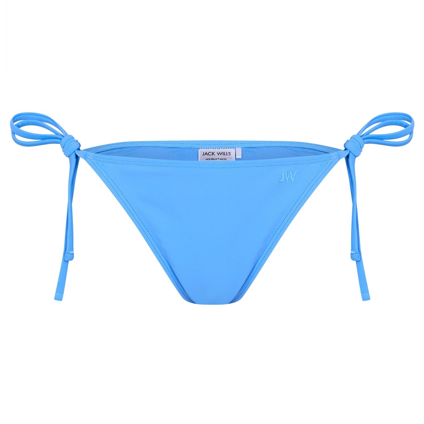 Jack Wills Women's Blue Embroidered Tie Side Bikini Bottoms in Size 10, Sports Direct