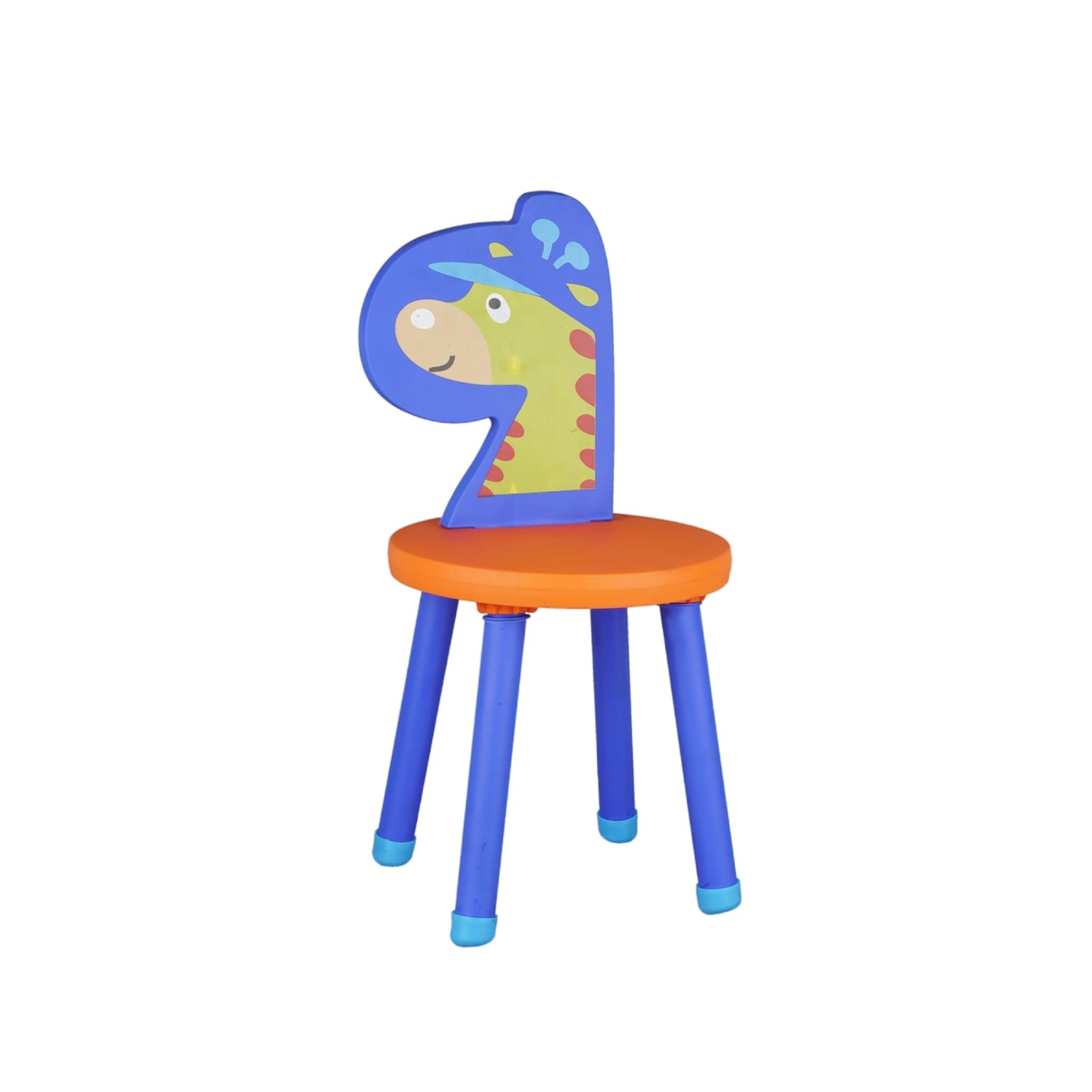 BABYZON Giraffe Stool for Kids with Backrest Birthday Gift for Girls, Boys & Toddlers Ages Home & Outdoor Travel (Blue)