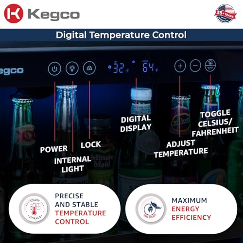 Image of Kegco 24 inch Wide Reserva Series Panel Ready Right Hinge Beverage Center