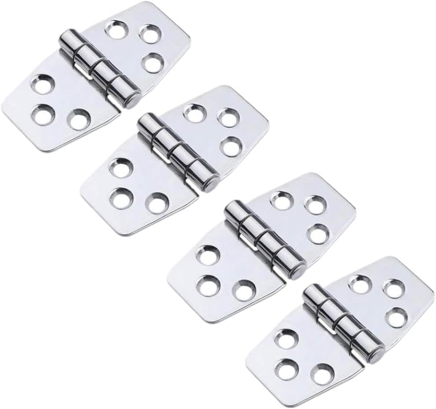 4Pcs Door Hinges Marine Grade Stainless Steel 3 X 1.5 Window Hinges Hardware Compatible with Boat