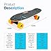 QUORYTH Small Electric Skateboard with Remote Control, 350W, Max 10 MPH, 7 Layers Maple E-Skateboard, Load up to 100kg for Adult, Teens, and Kids