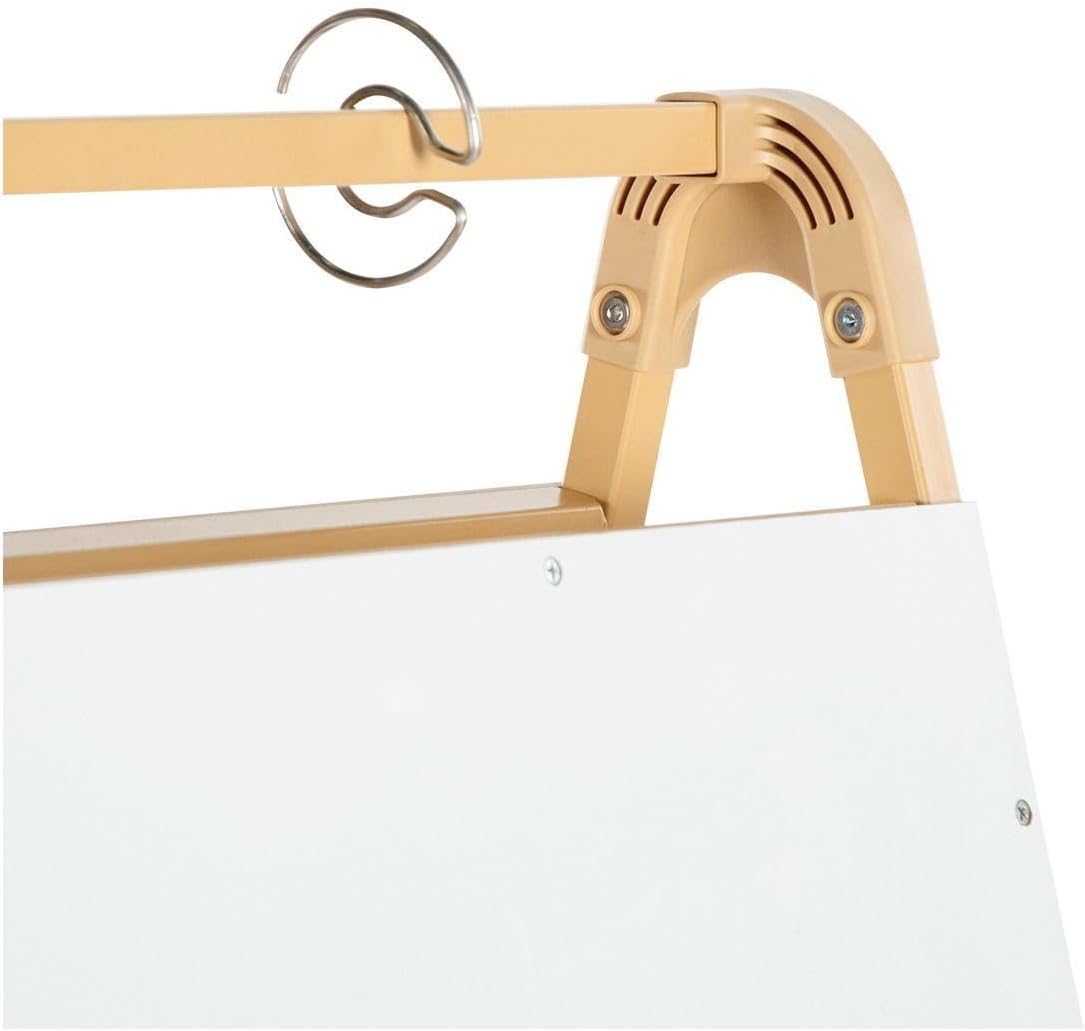 Kaplan Early Learning Mobile Teachers Easel with Magnetic Whiteboard, Chart Paper Hooks & Storage - Portable Classroom Teaching Tool with Locking Casters