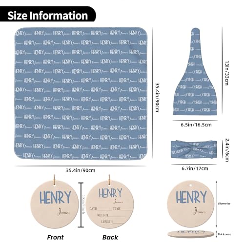 Image of Personazlied Baby Blanket, Custom Swaddle Blanket for Newborns with Name, Customized Baby Blanket for Boys and Girls, Ideal Personalized Baby Gifts for Newborns and Baby Showers (Pattern Name)