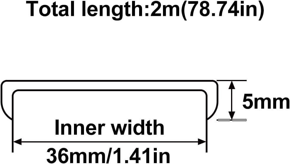 6.5FT Self Adhesive Furniture Corner & Edge Protector, U-Shape Edge Banding Flexible TPE Veneer Edging Strip for Repair & Renovation (White,U 36mm)