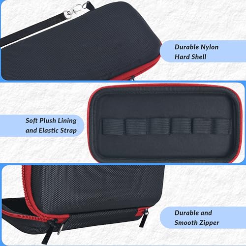 Image of Wolfteeth Smell Proof Hard EVA Travel Case for Battery Pen Pods Charger, Portable Storage Pouch with Odor Resistance, Durable Protective Holder (Red, Empty Case Only)