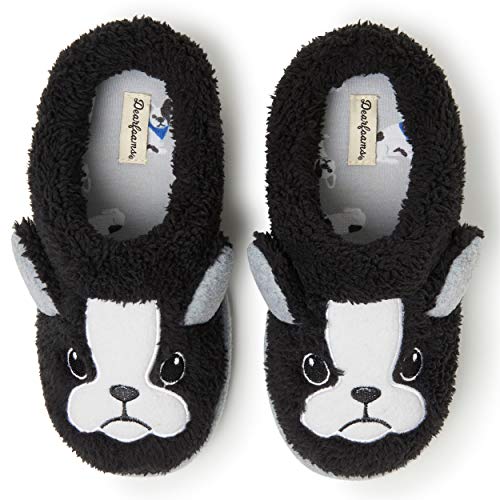 Dearfoams unisex child Clog Slipper, Dog, 4-5 Big Kid US