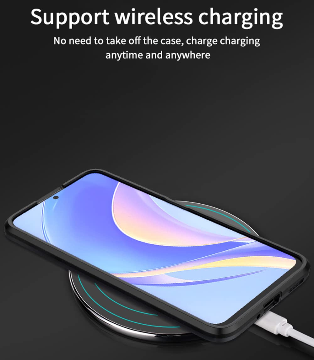 SEAHAI Cover per Xiaomi Redmi Note 13 PRO+ 5G/Plus 5G, [Militare Anti-Caduta] Cornice Paraurti in Silicone Morbido Ultra Sottile Custodia, con Supporto Pieghevole Nascosto Kickstand - Grigio