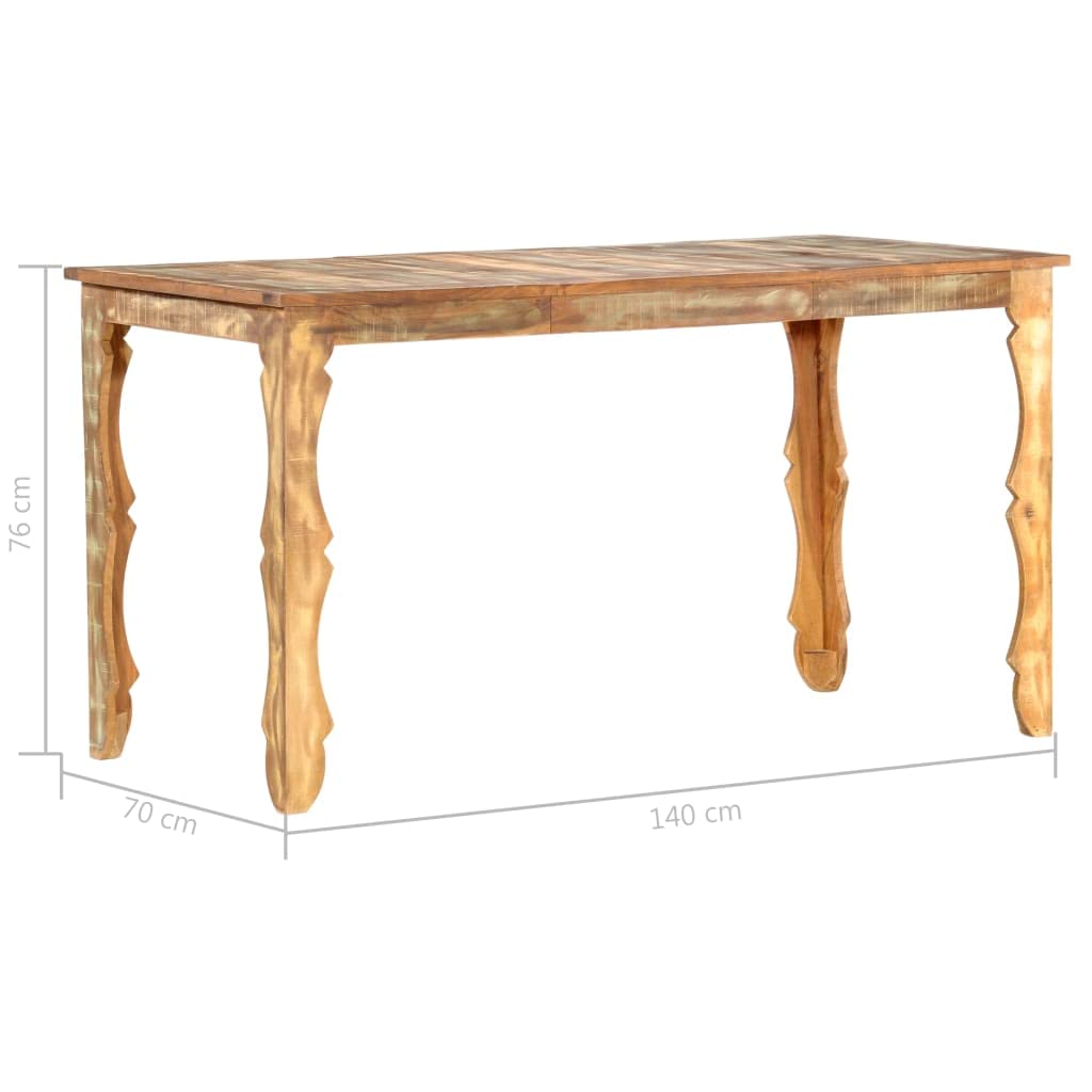 Générique Table de Salle à Manger 140x70x76cm Bois de récupération Massif,Meubles,Tables,Tables à Manger,Brun,25.75 KG,286489