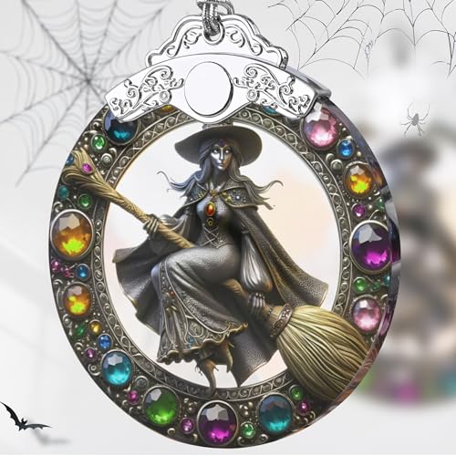 Witch Stained Glass Orament - Christmas Ornament - Christmas Decorations for Tree - Holiday Present ldeas - Gift Exchange