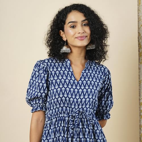 Image of Globus Women Ethnic Dresses (3641667001 Blue S)