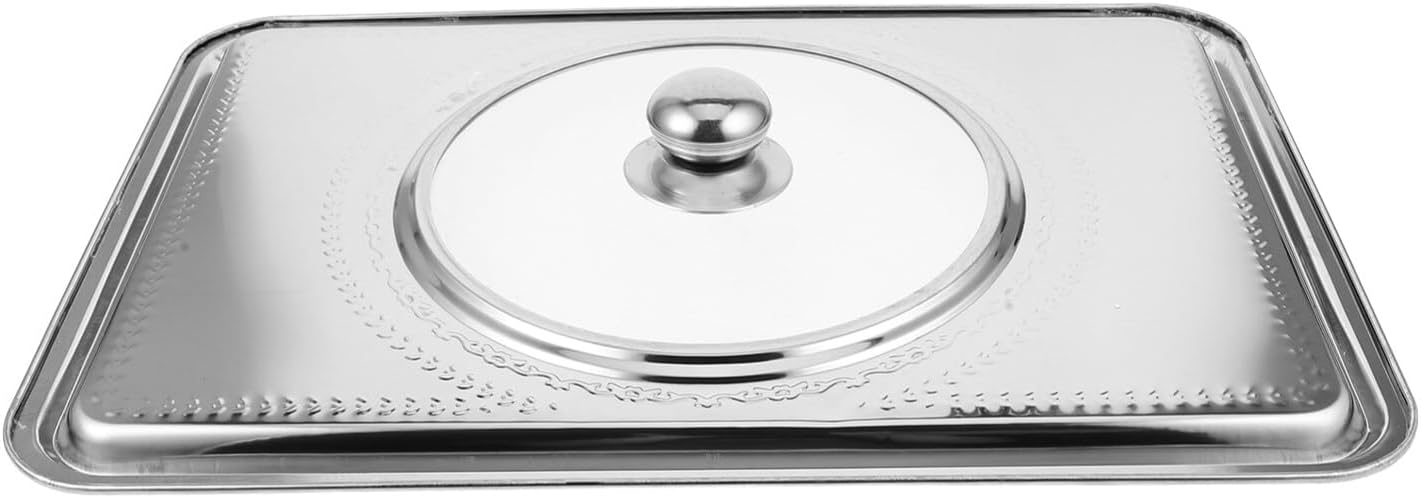 Alipis Hotel Pan Lids Steam Table Pan Covers Stainless Steel Pot Lids Replacement Buffet Lids Chafing Dish Lid Chafing Pan Covers Food Warmer Lids Only Kitchen Cookware for Home Restaurant, Silver