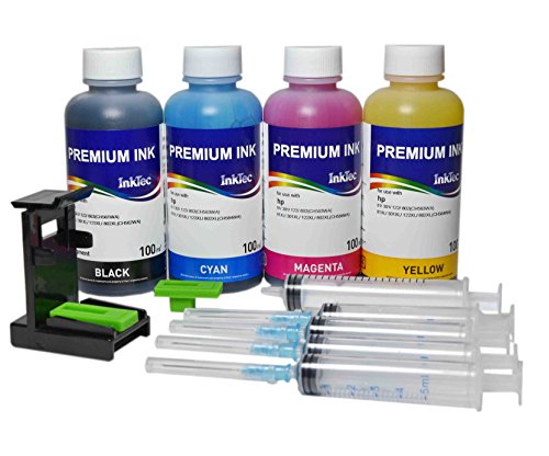 Juego de 4 X ML® Funda inktec h6065/h6066 de Carga Cartuchos Original HP 350/Negro y Color para Impresora HP Photosmart C5280/dohe/C4280/C4270/C4380/c4385/c4340/c4390/C4424/C4524/D5300/D5360 