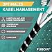 Kabelkanal - Schreibtisch & TV Kabel Organizer 10 m fur Kabelmanagement - Kabelschutz, Flexibler Spiral-Kabelschlauch mit 6mm - 60mm Durchmesser zur Kabelführung (Schwarz)