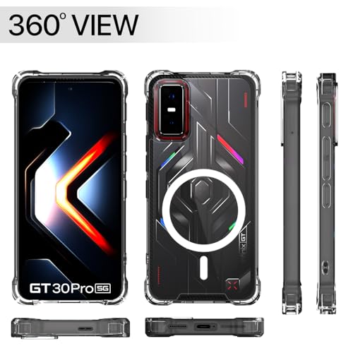 Image of Pikkme Back Cover for Infinix GT 30 Pro 5G Mag-Safe Shockproof PC + TPU Protective Case Magnetic Support Bumper Case (Transparent Mag-Safe)