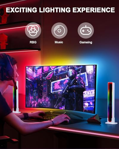 Xespis Led Lightbar, Musica Sync Rgb Ic Led Light Bar, Retroilluminazione Tv, Lampada Da Gioco, Funziona Rgb Ambient Smart Sync Con Musica E Controllo App Per Camera Da Gioco - 2