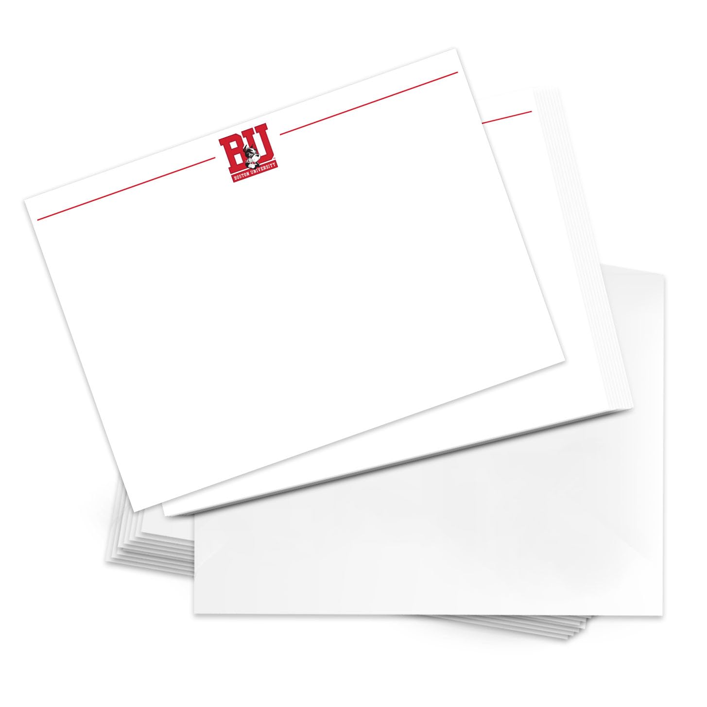 Desert Cactus Boston University 10 Pack Notecards Stationery Cardstock Terriers BU Includes Envelopes Memo Party Thank You (Notecard 1a)