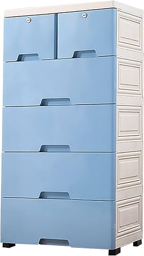 Miniatura 5 de Cajones de plástico, 6 cajones, verticales, apilables, verticales, torre de almacenamiento de ropa, organizador de armario pequeño, estante