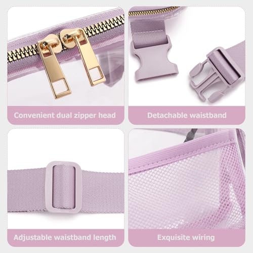 Image of Clear Fanny Pack Stadium Approved Belt Bag, Clear Purse for Stadium Events