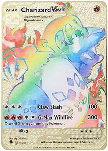 Charizard VMAX Hyper Rare Gold Metal Pokemon Card