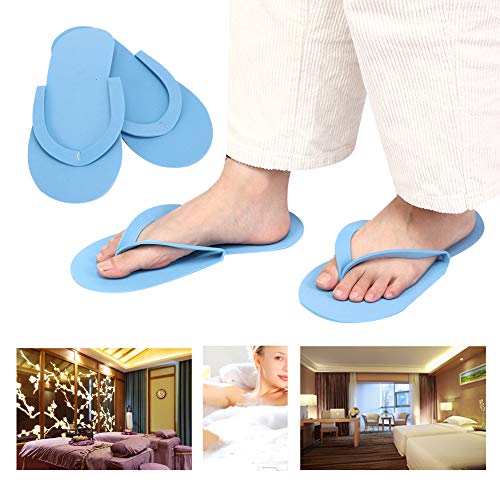 yeyat 12 works Flip-Flops Disposable Slippers For Spa Slippers For Hotel Travel (Blue, 42), 39 * 20 * 9cm - Image 4
